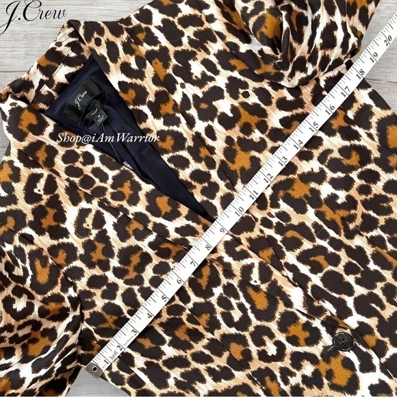 J.Crew Parke linen blend leopard print one button blazer *shop@iamwarrior - Picture 11 of 14